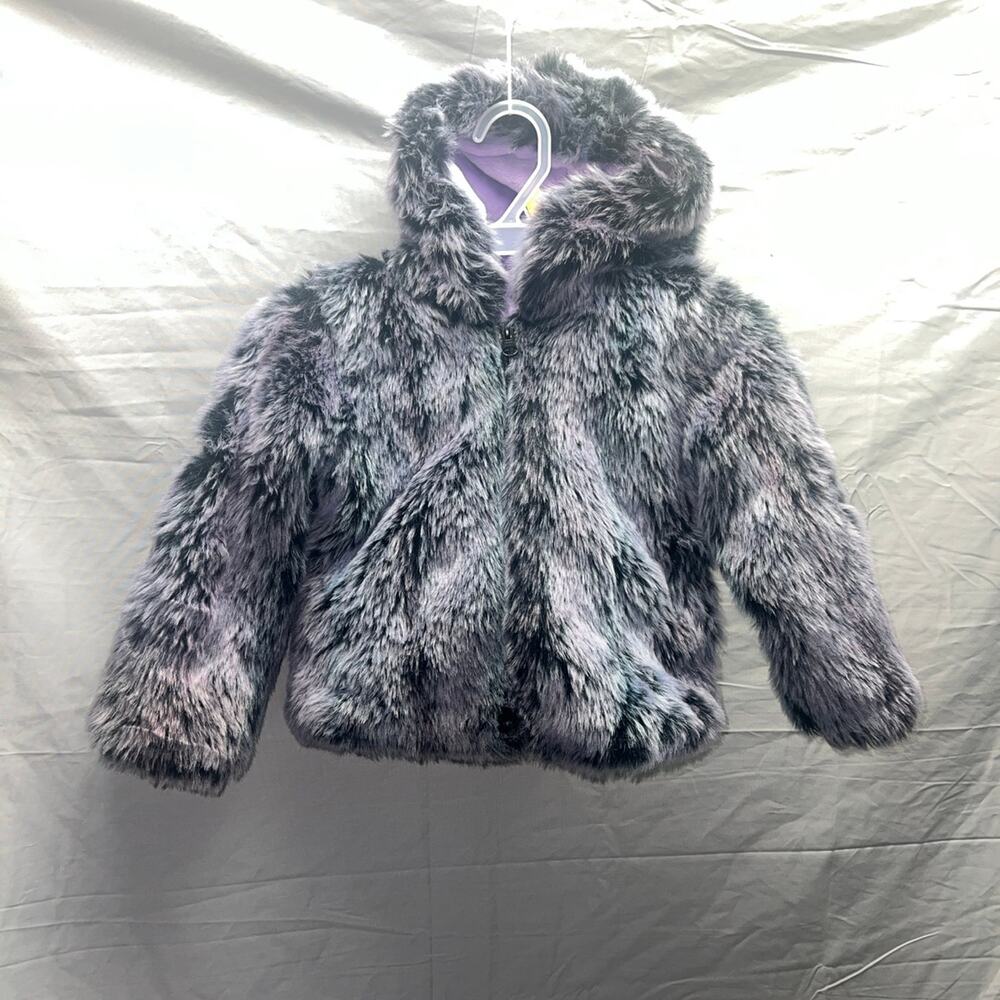 American Widgeon Girls' Faux Fur Hooded Zip Front Jacket Gift For Girl - size 3T